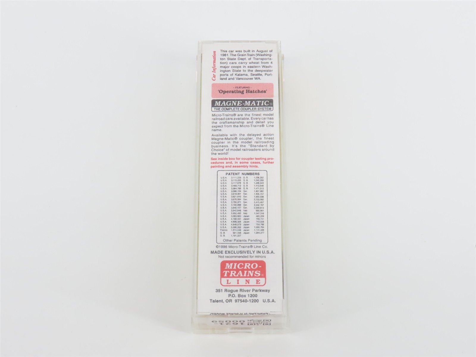 N Scale Micro-Trains MTL 94070 BLMR Grain Train 3-Bay Covered Hopper #1025