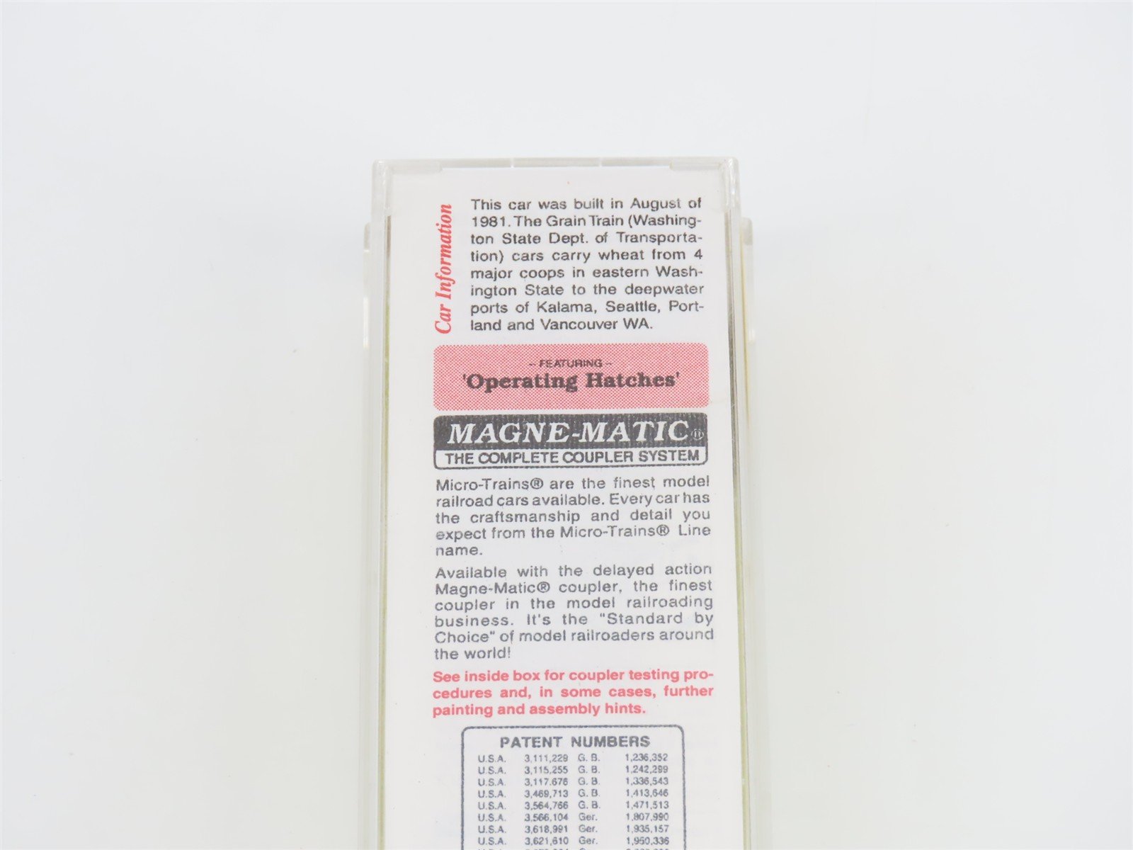 N Scale Micro-Trains MTL 94070 BLMR Grain Train 3-Bay Covered Hopper #1025