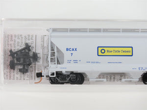 N Scale Micro-Trains MTL 92180 BCAX Blue Circle Cement 2-Bay Covered Hopper #7