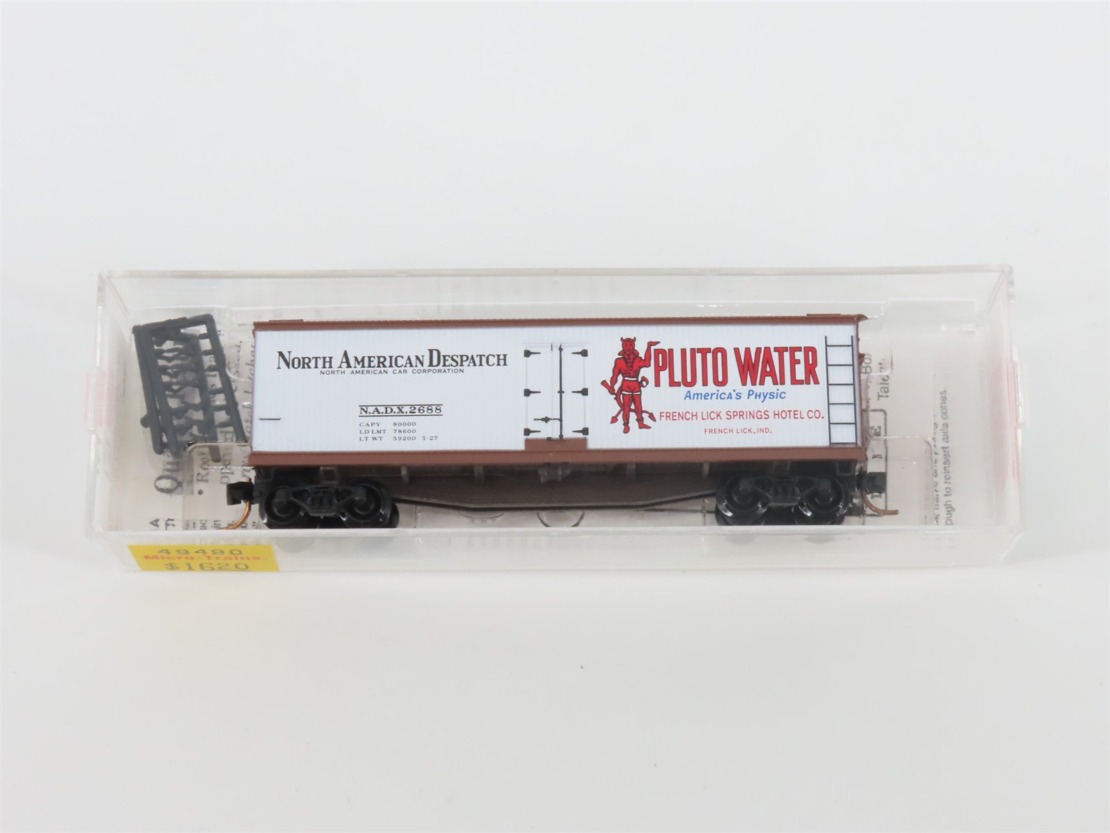 N Scale Micro-Trains MTL 49490 NADX Pluto Water 40' Wood Reefer #2688