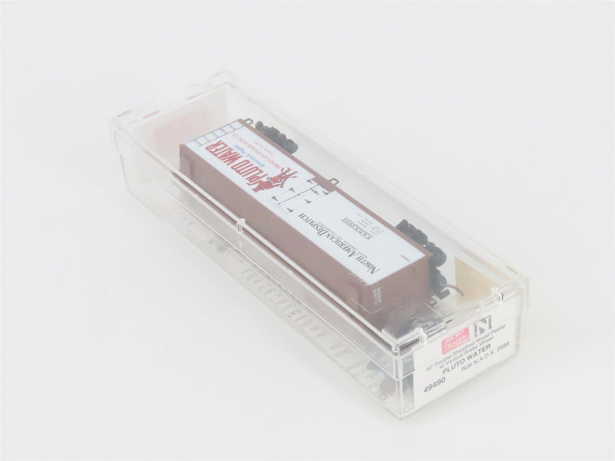 N Scale Micro-Trains MTL 49490 NADX Pluto Water 40&#39; Wood Reefer #2688