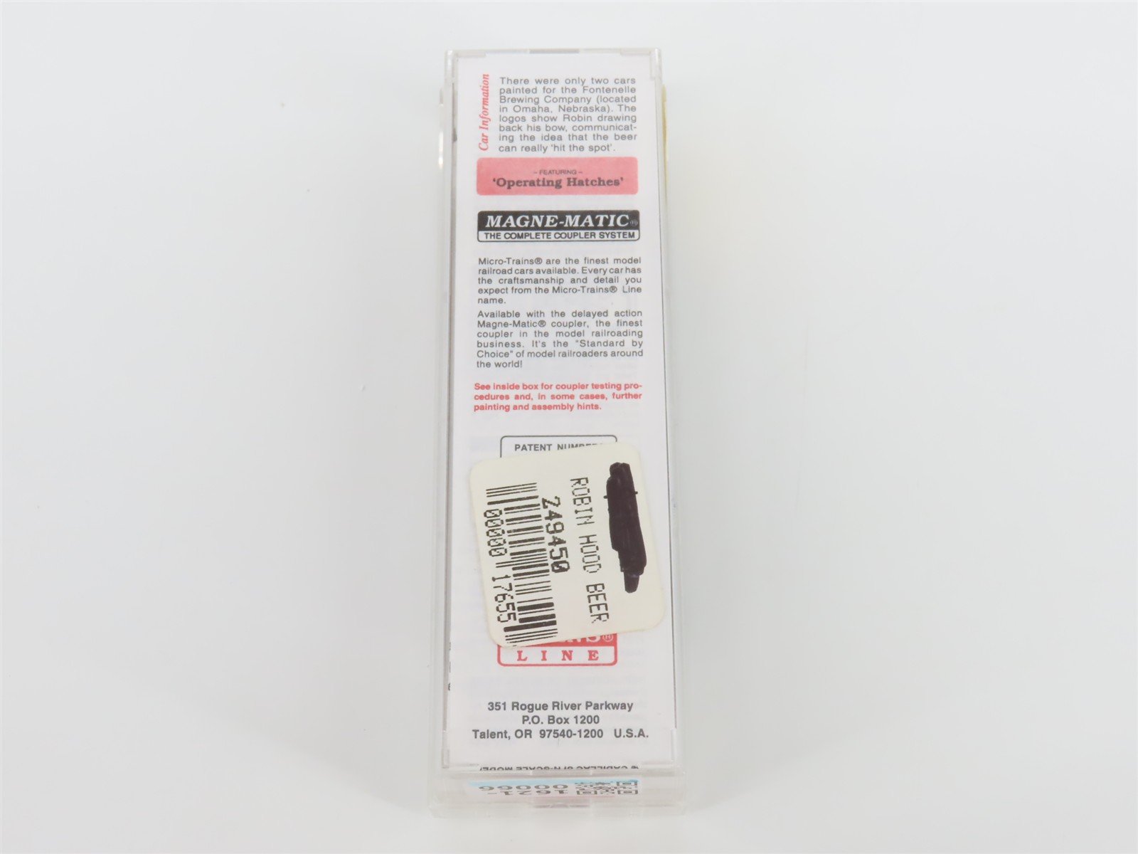 N Scale Micro-Trains MTL 49450 FBX Robin Hood Beer 40' Wood Reefer #5300