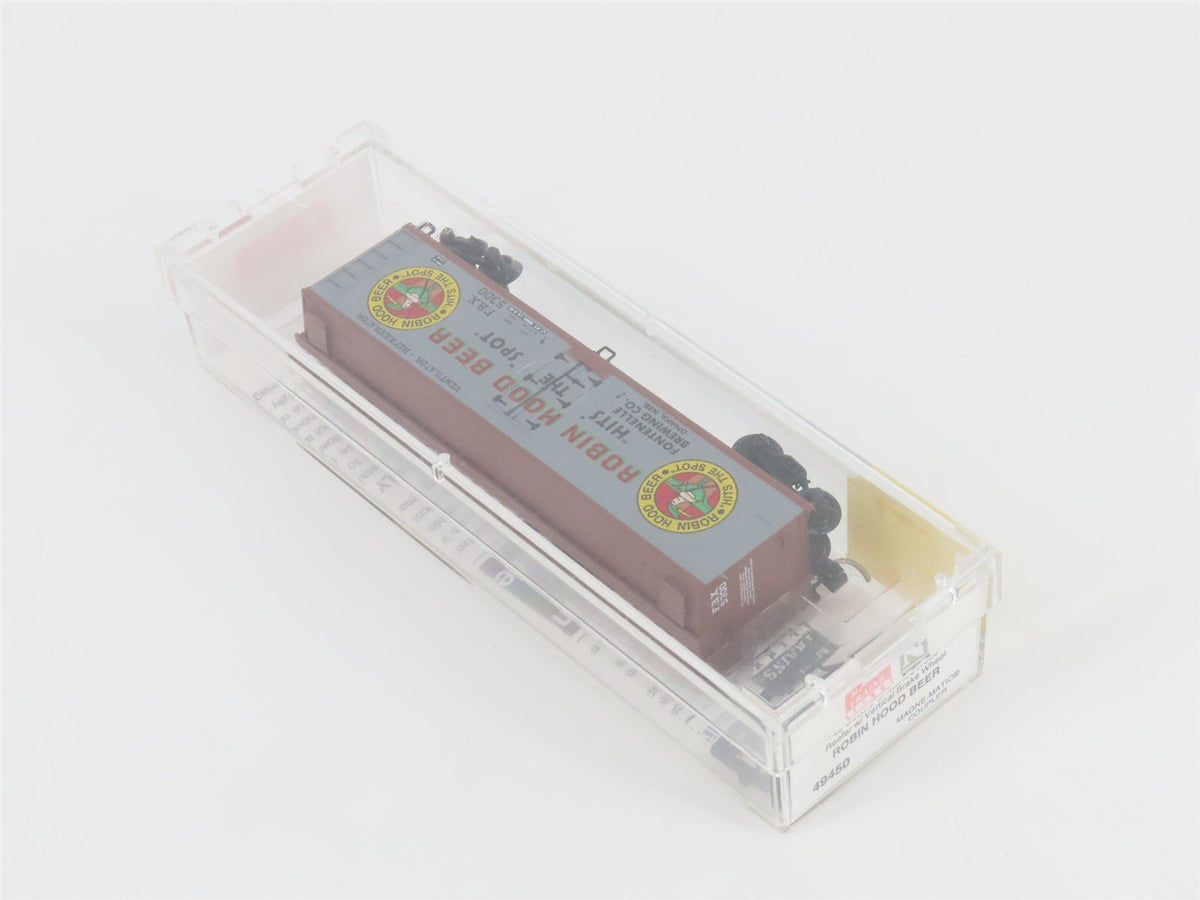 N Scale Micro-Trains MTL 49450 FBX Robin Hood Beer 40&#39; Wood Reefer #5300