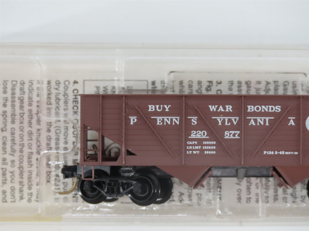 N Scale Micro-Trains MTL 57100 PRR Pennsylvania &quot;War Bonds&quot; 2-Bay Hopper #220877