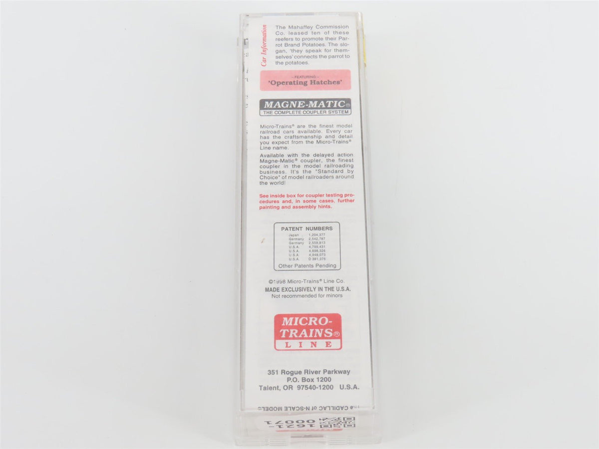 N Scale Micro-Trains MTL 49480 MACX Parrot Brand Potatoes 40&#39; Reefer #3300