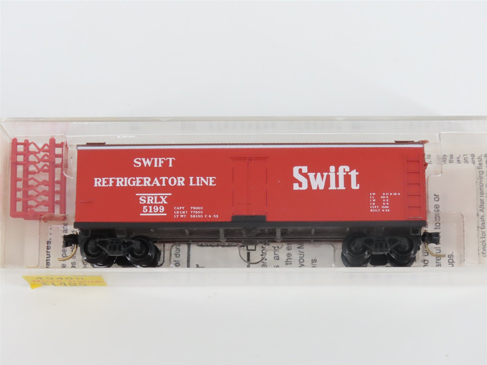 N Scale Micro-Trains MTL 49400 SRLX Swift 40' Wood Reefer #5199
