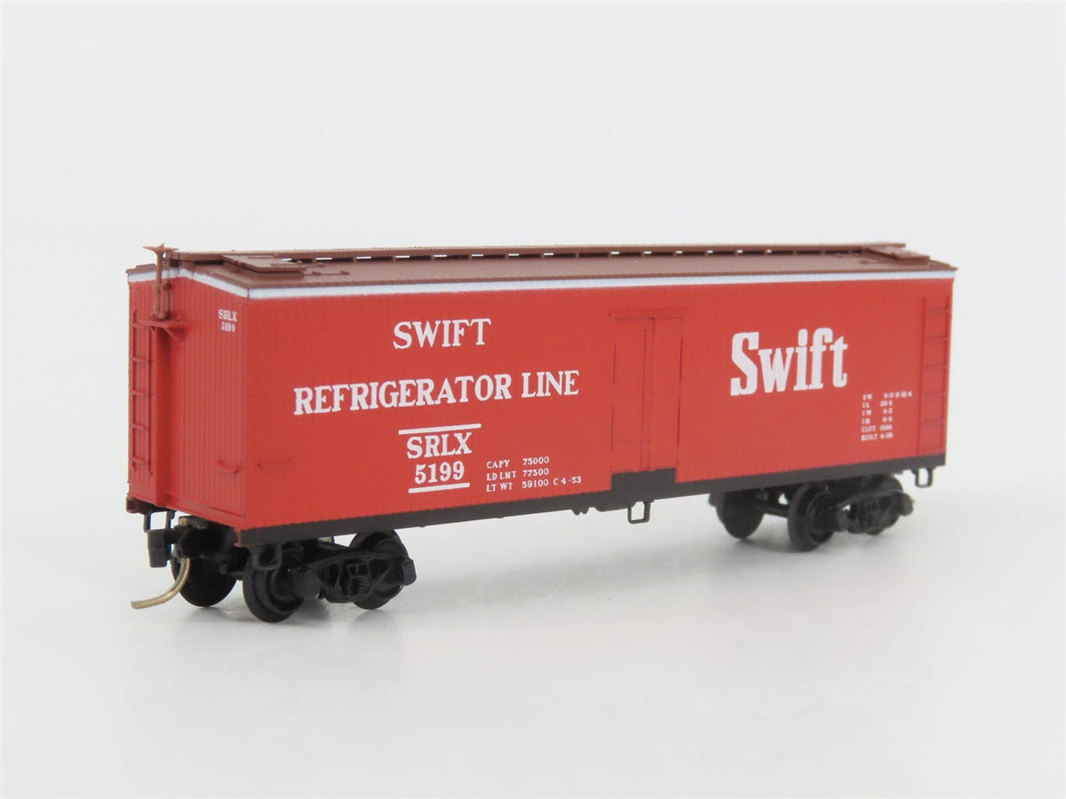 N Scale Micro-Trains MTL 49400 SRLX Swift 40&#39; Wood Reefer #5199