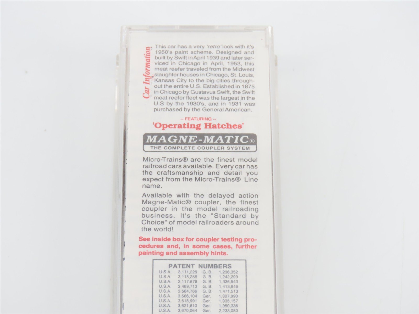 N Scale Micro-Trains MTL 49400 SRLX Swift 40' Wood Reefer #5199