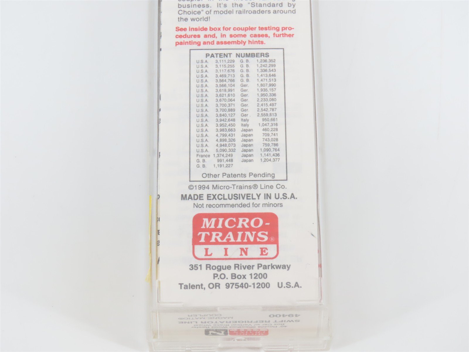 N Scale Micro-Trains MTL 49400 SRLX Swift 40' Wood Reefer #5199