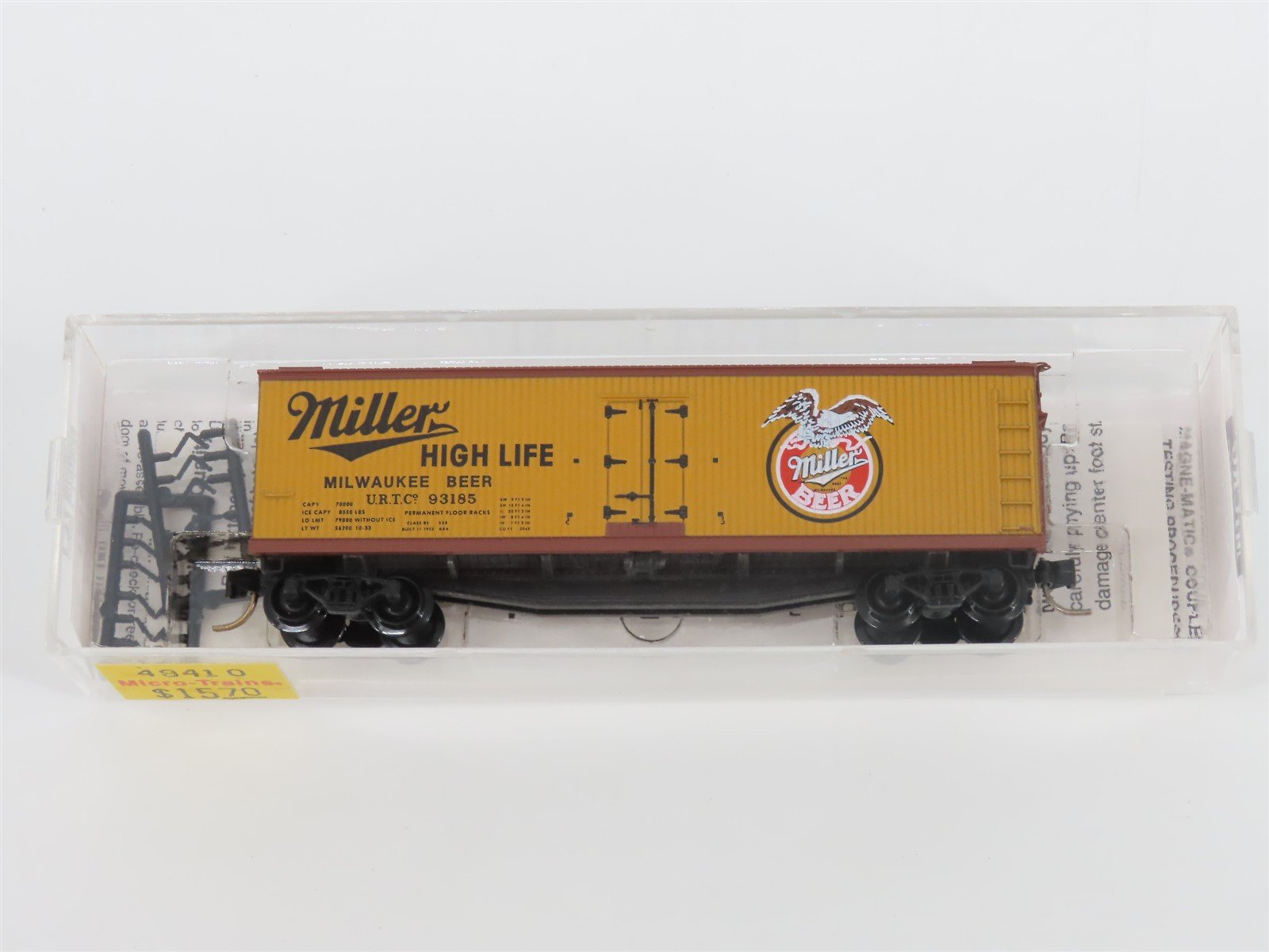 N Scale Micro-Trains MTL 49410 URTC Miller High Life 40' Wood Reefer #93185