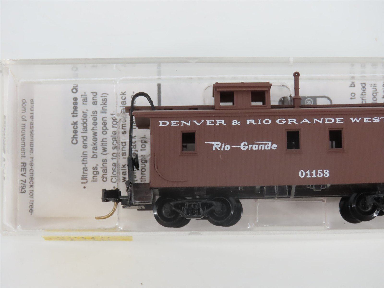 N Scale Micro-Trains MTL 50110 D&RGW Rio Grande 34' Caboose #00158