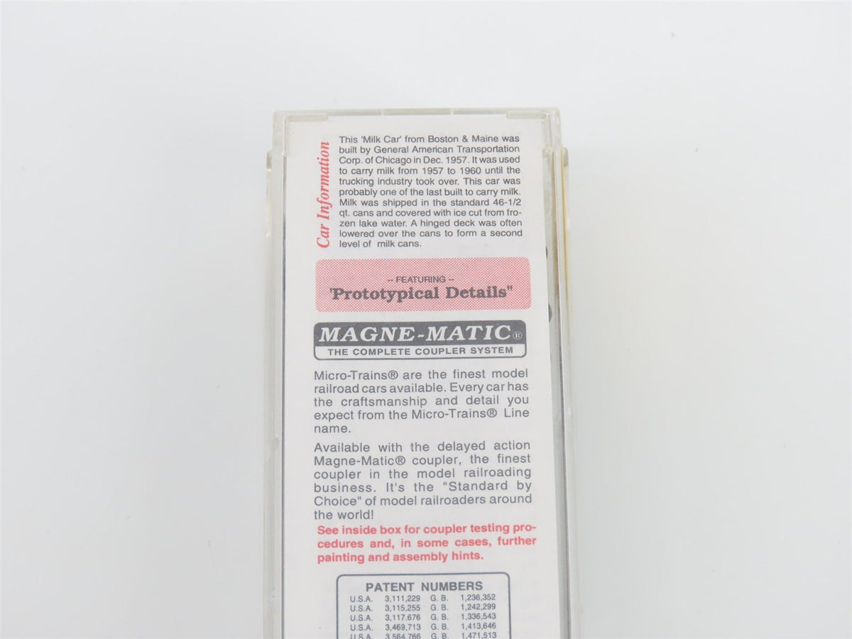 N Scale Micro-Trains MTL 32330 BM Boston &amp; Maine Milk 50&#39; Box Car #1919