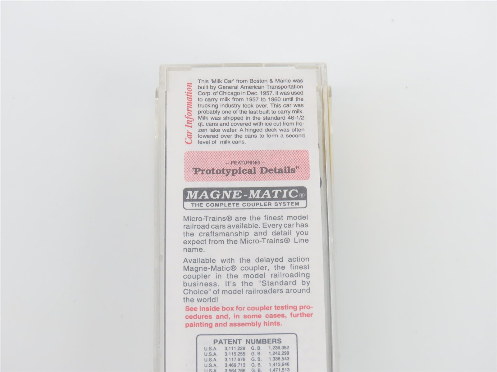 N Scale Micro-Trains MTL 32330 BM Boston & Maine Milk 50' Box Car #1919