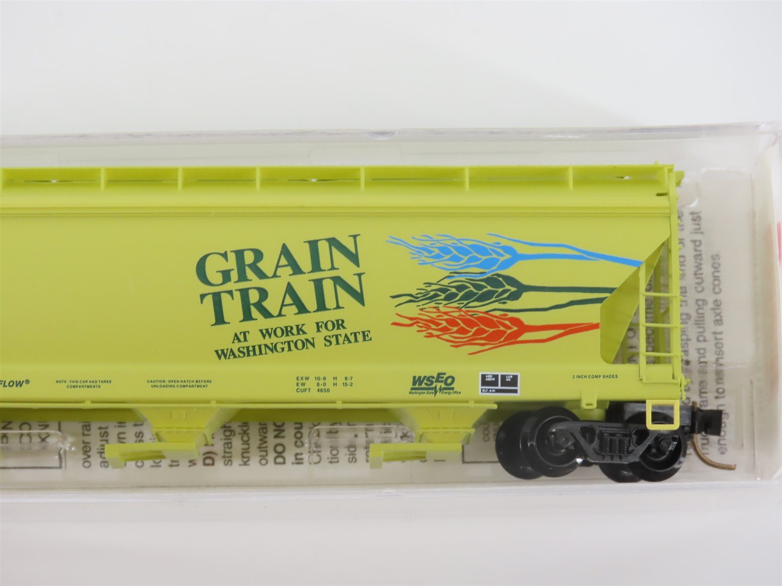N Scale Micro-Trains MTL 94070 BLMR Grain Train 3-Bay Covered Hopper #1018