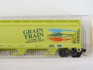 N Scale Micro-Trains MTL 94070 BLMR Grain Train 3-Bay Covered Hopper #1018