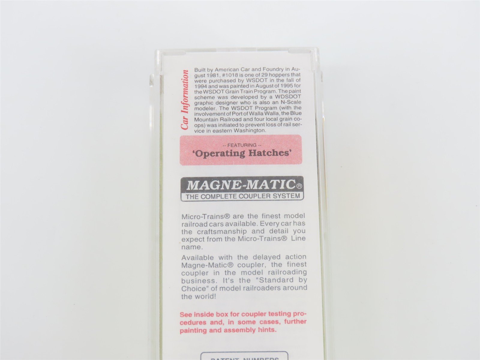 N Scale Micro-Trains MTL 94070 BLMR Grain Train 3-Bay Covered Hopper #1018