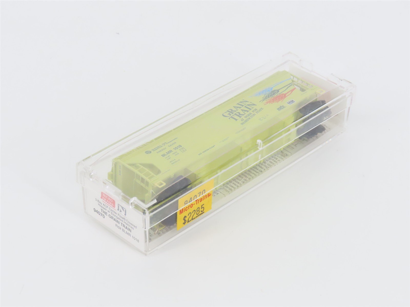 N Scale Micro-Trains MTL 94070 BLMR Grain Train 3-Bay Covered Hopper #1018