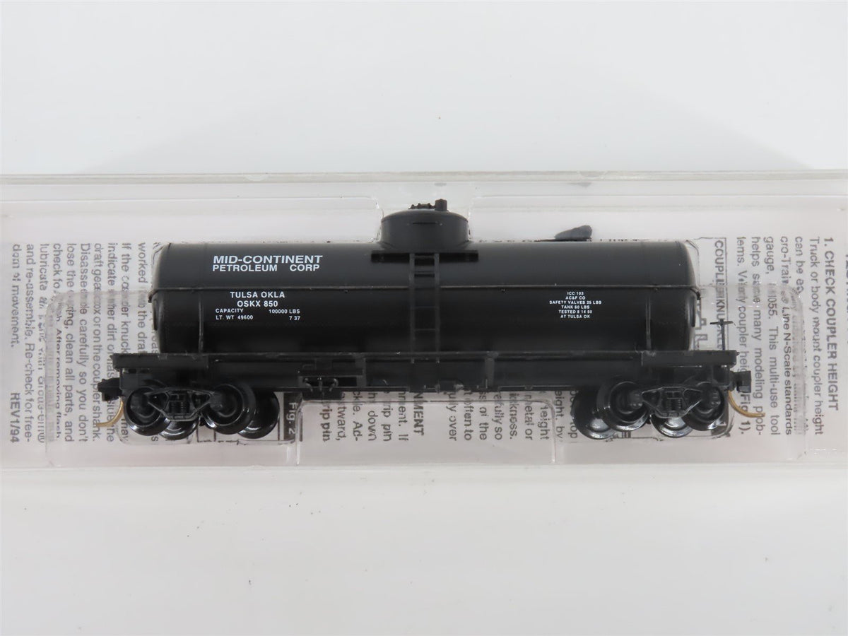 N Micro-Trains MTL OSKX Mid-Continent Petroleum Corp Single Dome Tank Car #850