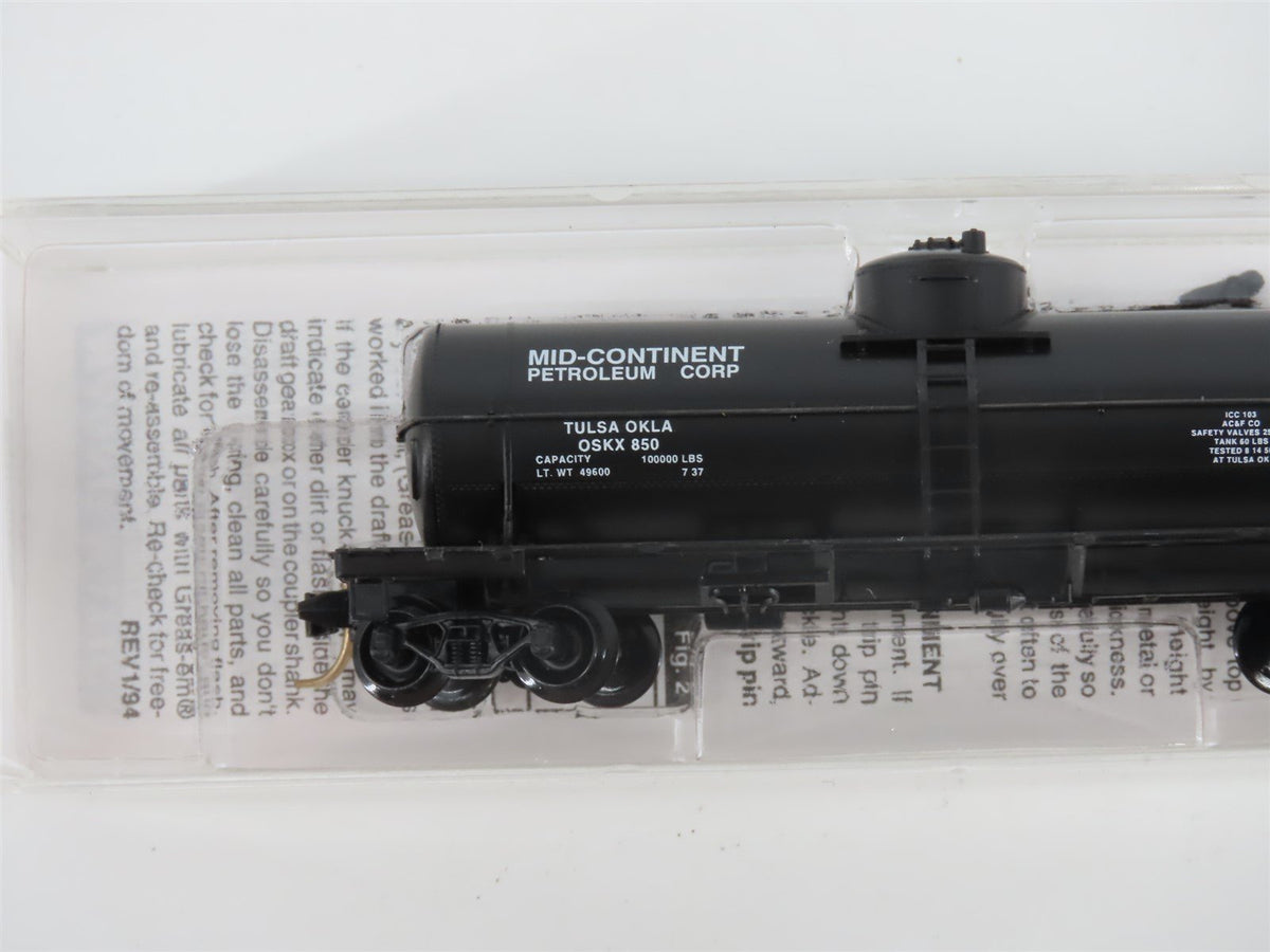 N Micro-Trains MTL OSKX Mid-Continent Petroleum Corp Single Dome Tank Car #850