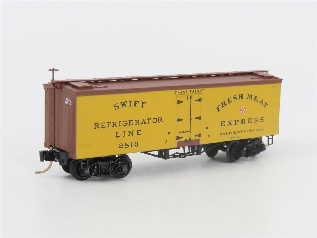 N Scale Micro-Trains MTL 58010 SRL Swift 36&#39; Wood Sheathed Ice Reefer #2813