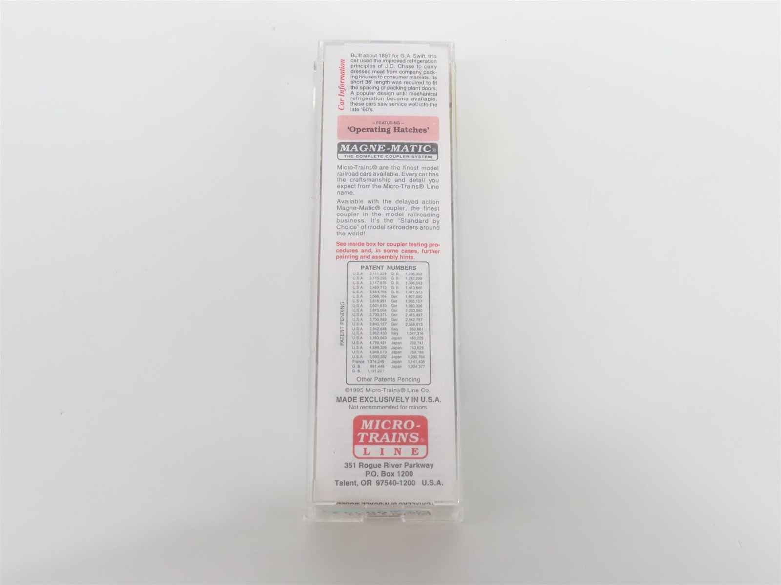 N Scale Micro-Trains MTL 58010 SRL Swift 36' Wood Sheathed Ice Reefer #2813