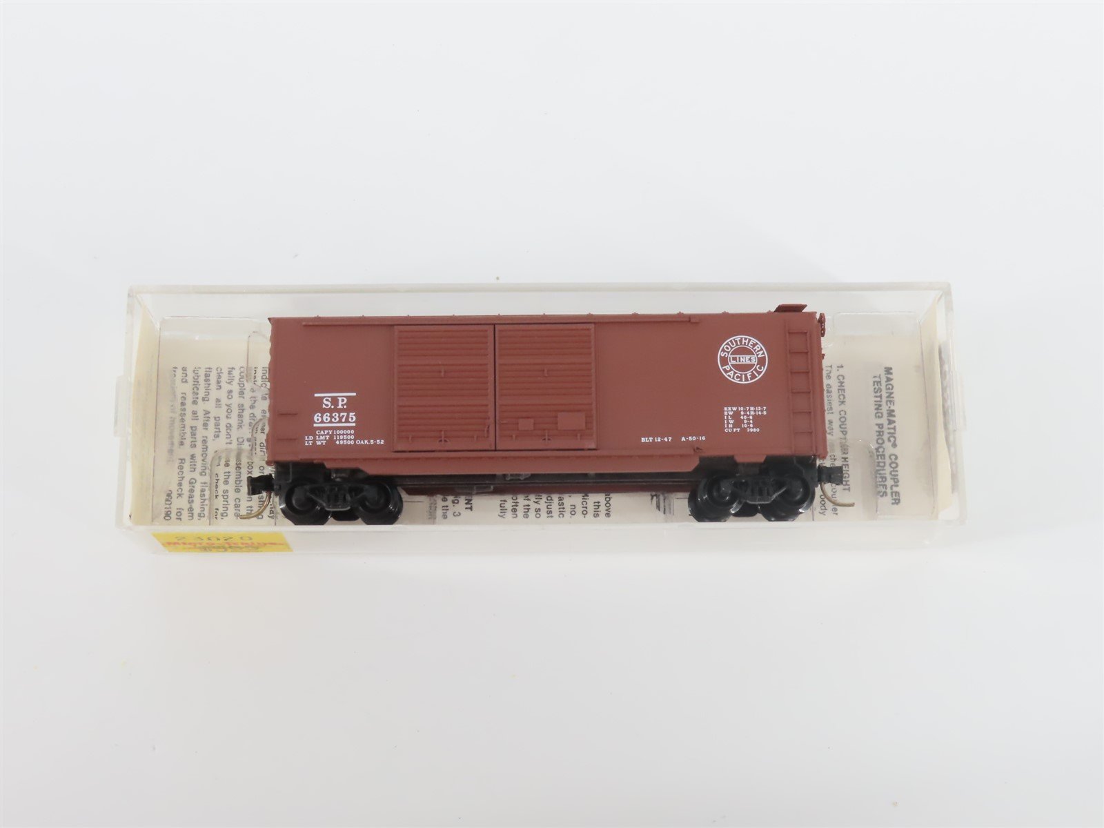 N Scale Micro-Trains MTL 23020 SP Southern Pacific Railroad 40' Box Car #66375