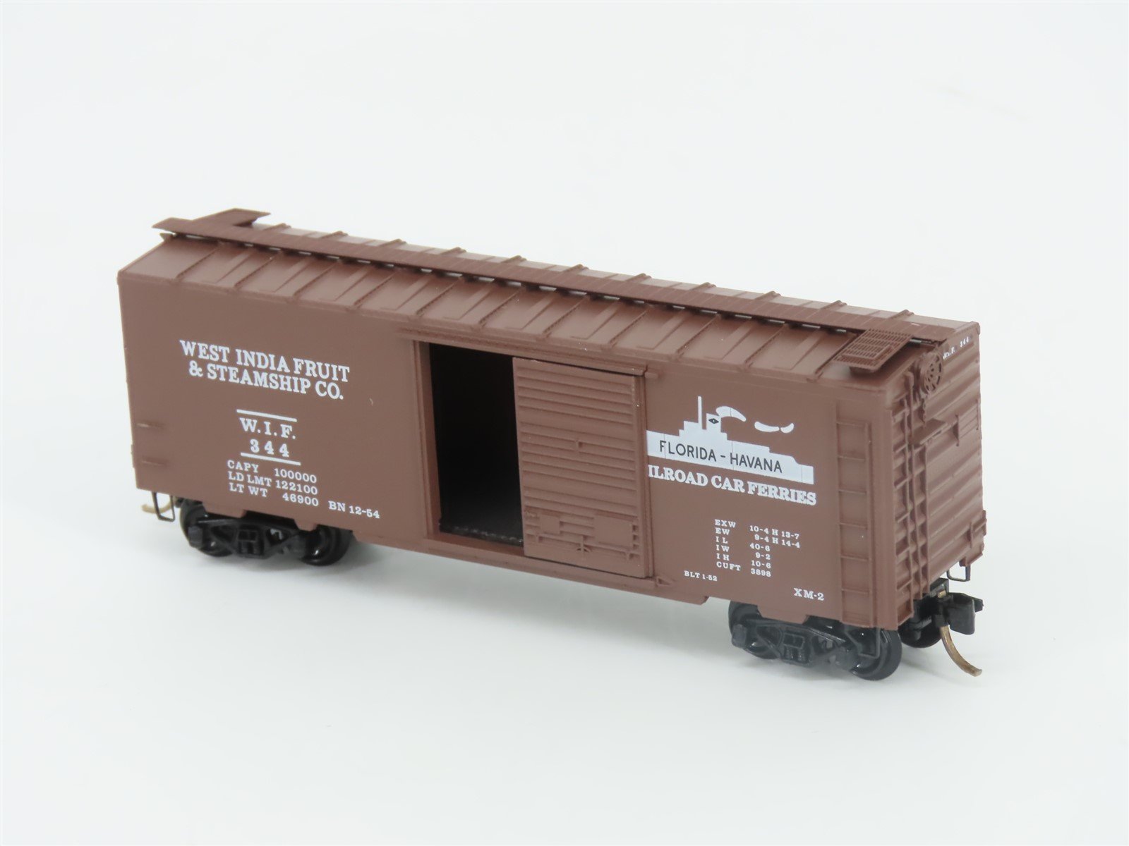 N Scale Micro-Trains MTL 20106 WIF West India Fruit 40' Single Door Box Car #344