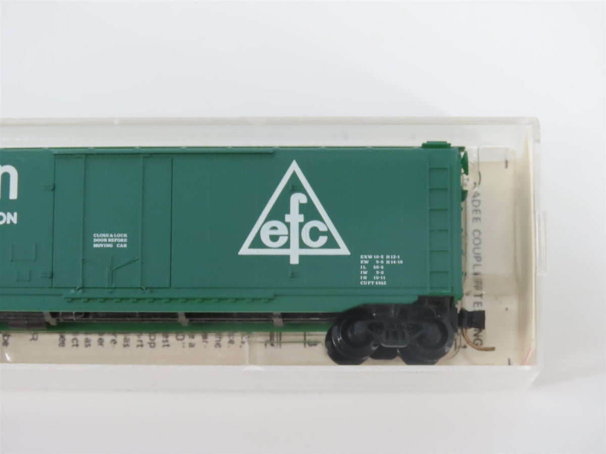 N Scale Kadee Micro-Trains MTL 32010 EFCX Evergreen 50&#39; Plug Door Box Car #2852