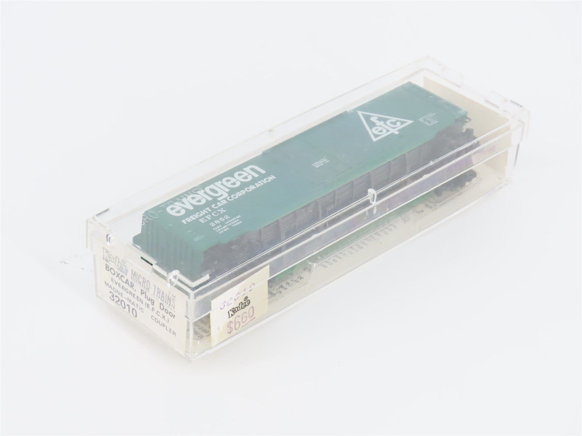 N Scale Kadee Micro-Trains MTL 32010 EFCX Evergreen 50&#39; Plug Door Box Car #2852