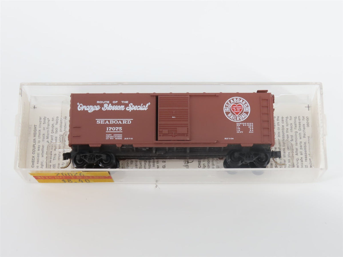 N Scale Micro-Trains MTL 20026 SAL Orange Blossom Special 40&#39; Box Car #17075