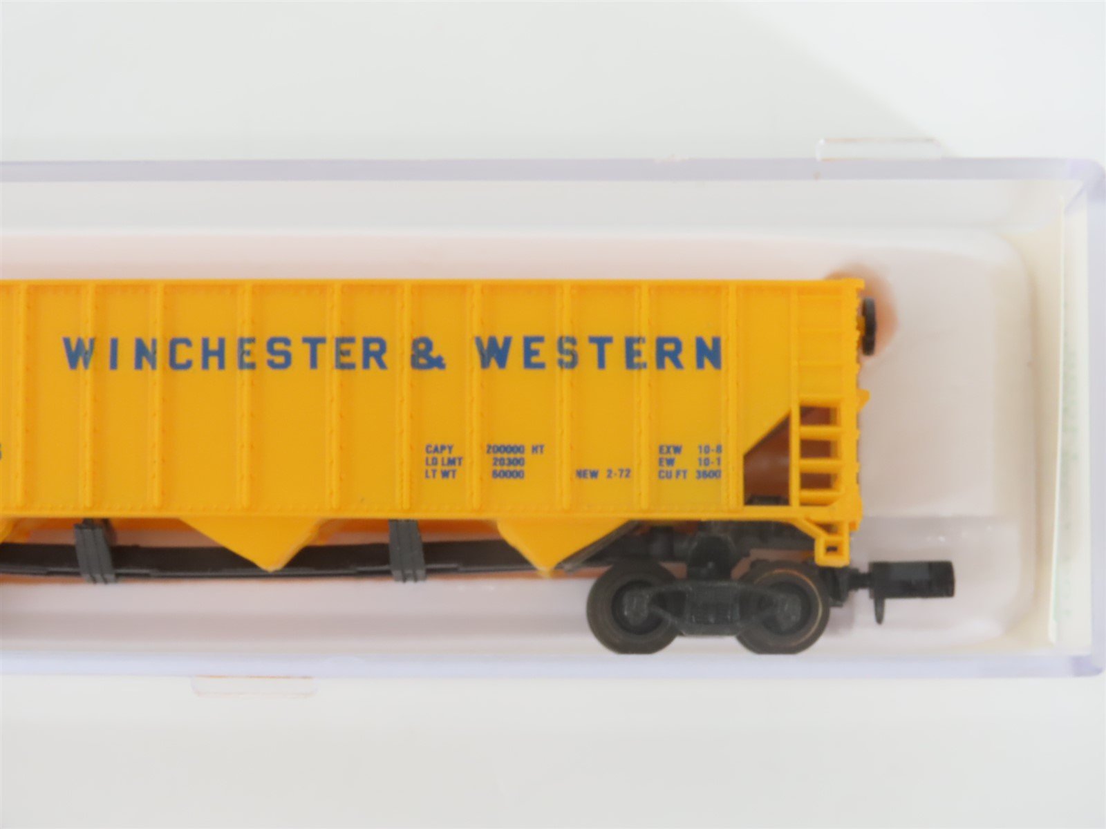 N Scale Bev-Bel 14008 WW Winchester & Western 3-Bay Open Hopper #1016