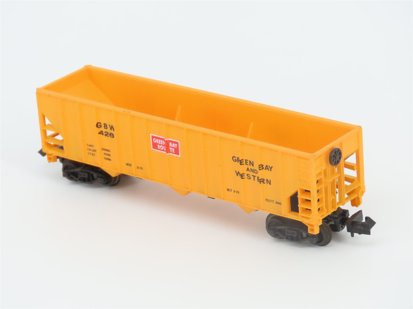 N Scale Bev-Bel 14009 GBW Green Bay Route 3-Bay Open Hopper #426
