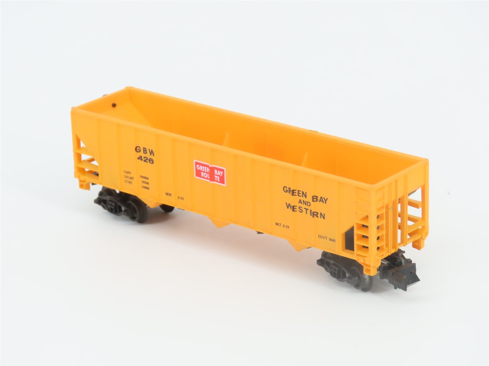 N Scale Bev-Bel 14009 GBW Green Bay Route 3-Bay Open Hopper #426