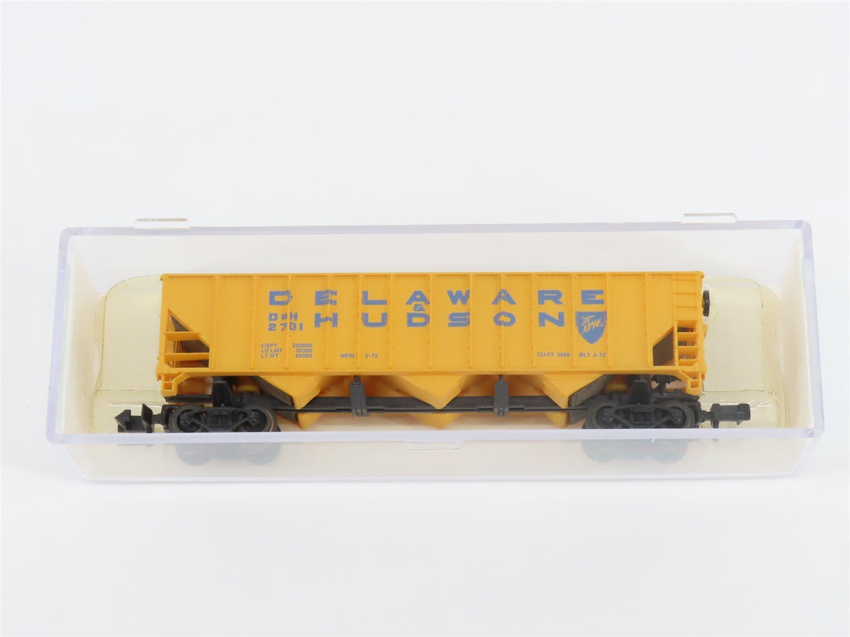 N Scale Bev-Bel 14006 D&amp;H Delaware &amp; Hudson Railroad 3-Bay Open Hopper #2701