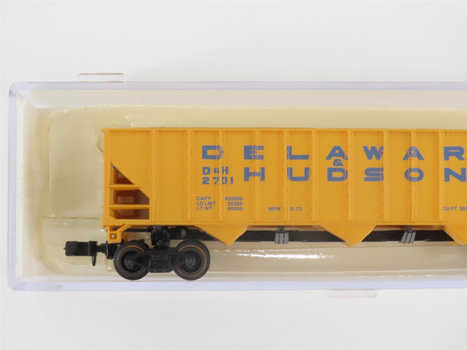 N Scale Bev-Bel 14006 D&H Delaware & Hudson Railroad 3-Bay Open Hopper #2701
