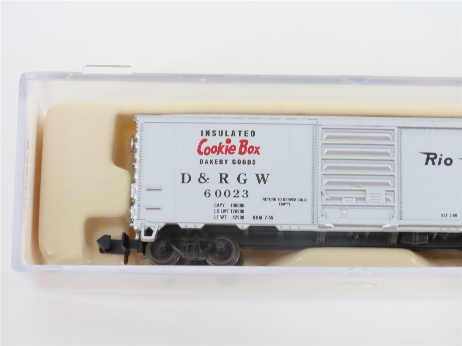 N Scale Atlas 34381 D&RGW Rio Grande Cookie Box 40' Box Car #60023
