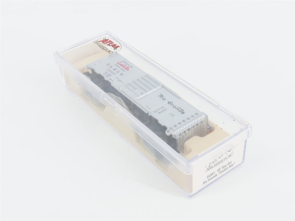 N Scale Atlas 34381 D&amp;RGW Rio Grande Cookie Box 40&#39; Box Car #60023