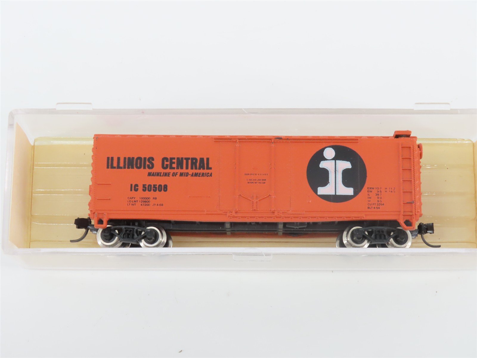 N Scale Atlas 3314 IC Illinois Central 40' Single Plug Door Box Car #50508