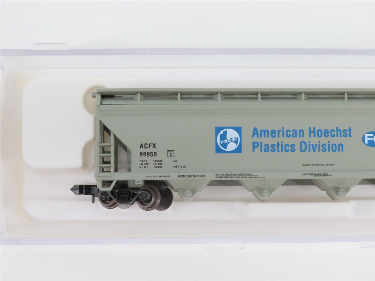 N Scale Atlas 3959 ACFX American Hoechst Centerflow 4-Bay Covered Hopper #99959