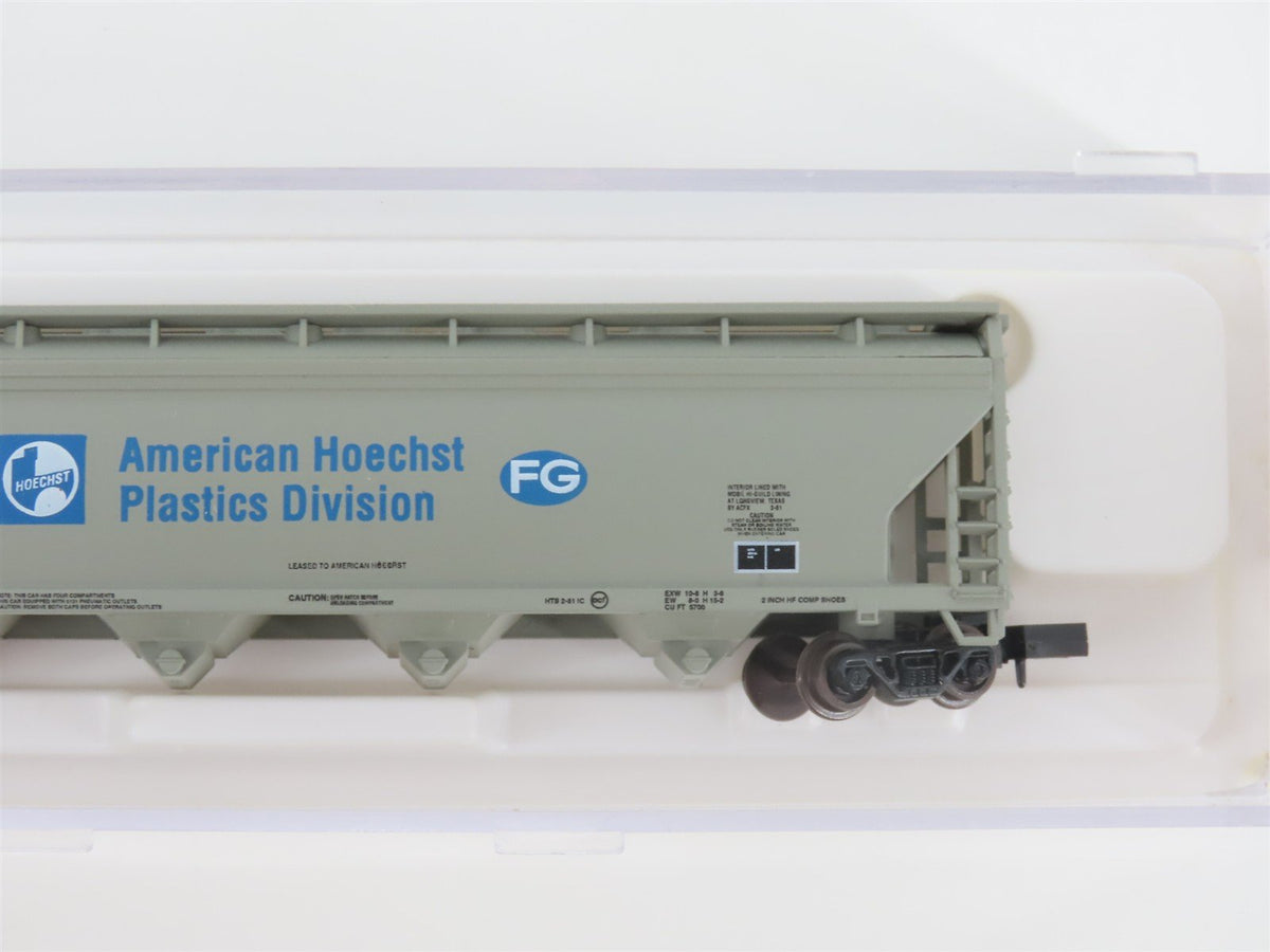 N Scale Atlas 3959 ACFX American Hoechst Centerflow 4-Bay Covered Hopper #99959
