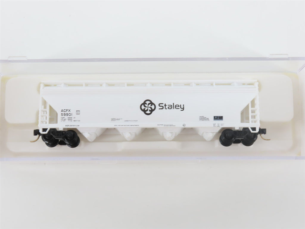 Wells Fargo ノベルティプレート 1982年製 N Scale Atlas 3958 ACFX Staley 4-Bay Covered Hopper #59901