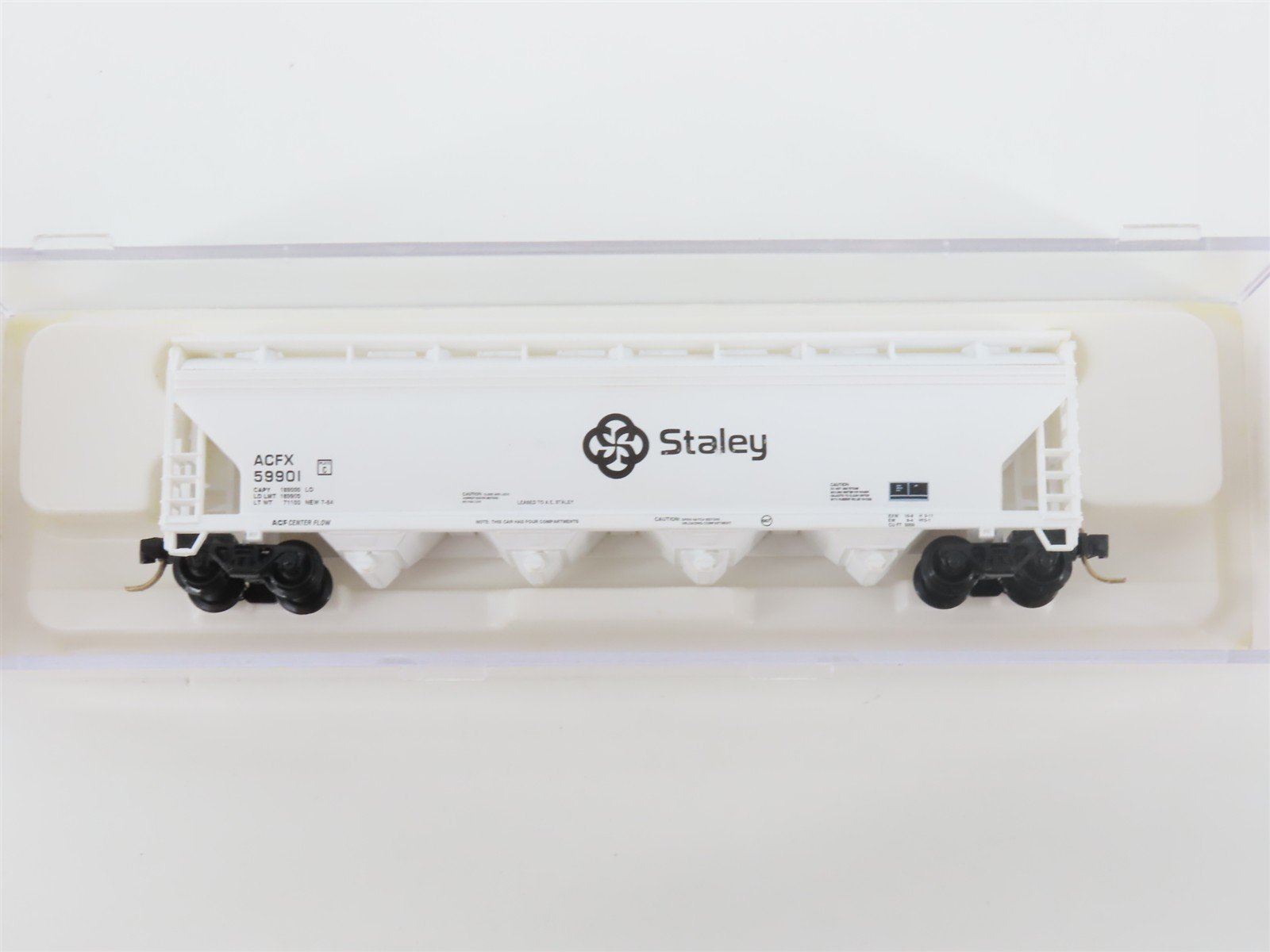 N Scale Atlas 3958 ACFX Staley 4-Bay Covered Hopper #59901