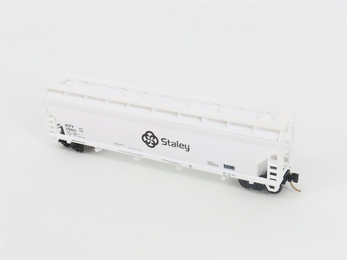 N Scale Atlas 3958 ACFX Staley 4-Bay Covered Hopper #59901