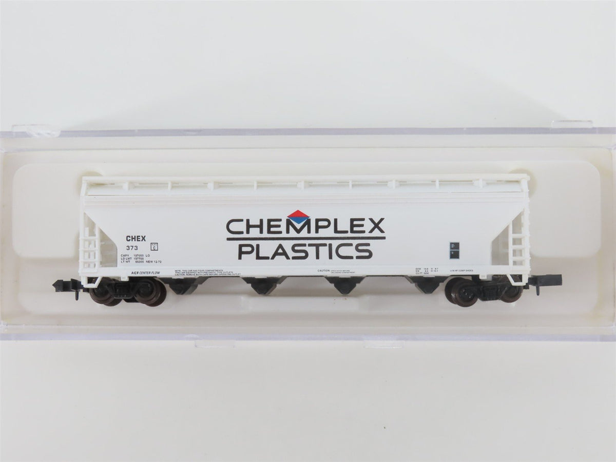 N Scale Atlas 3962 CHEX Chemplex Plastics 4-Bay Centerflow Hopper #373