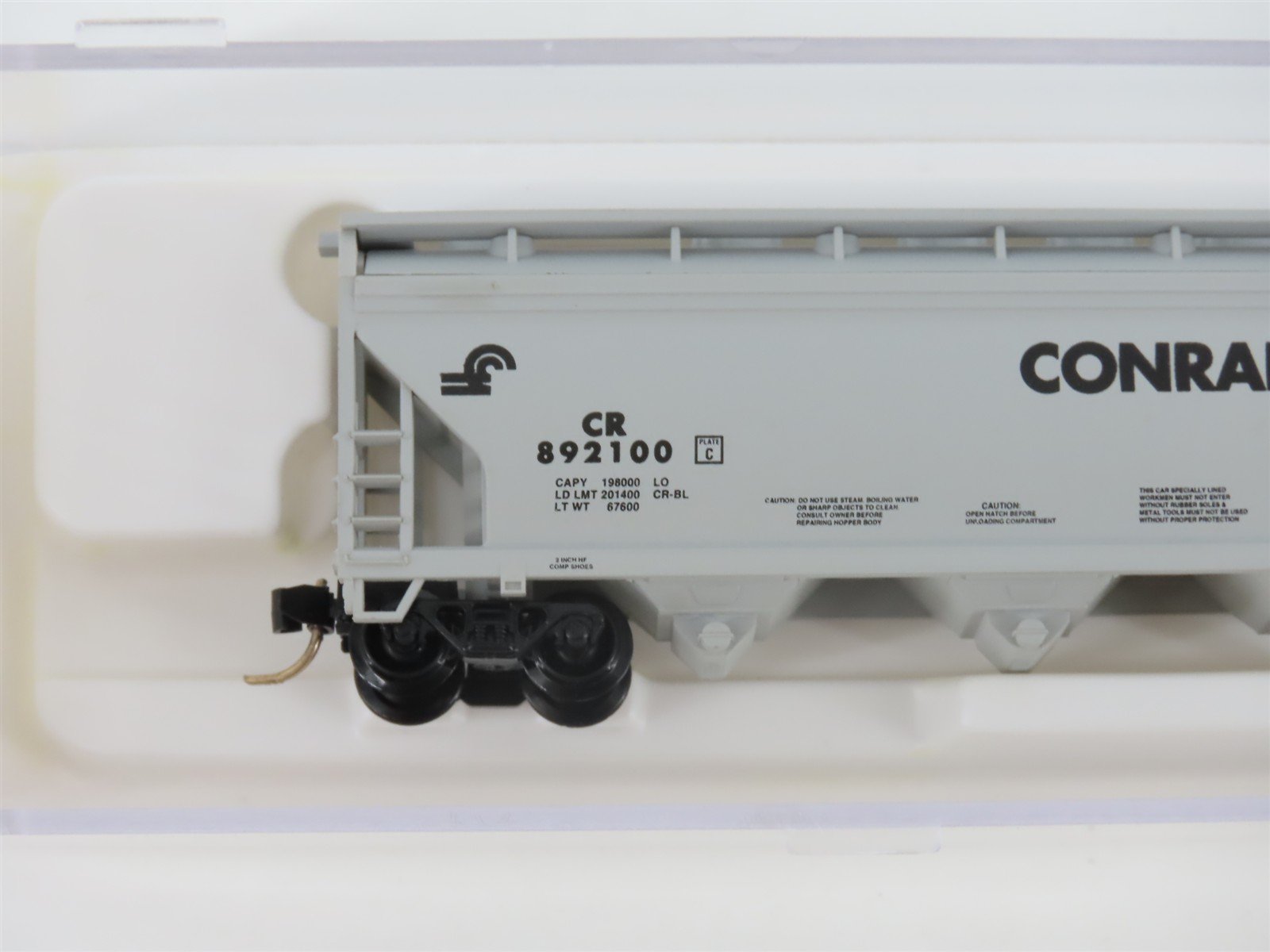N Scale Atlas 3953 CR Conrail 4-Bay Covered Centerflow Hopper #892100