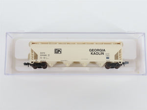 N Scale Atlas 3961 ACFX Georgia Kaolin 4-Bay Covered Centerflow Hopper #59486