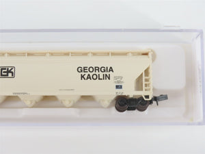 N Scale Atlas 3961 ACFX Georgia Kaolin 4-Bay Covered Centerflow Hopper #59486