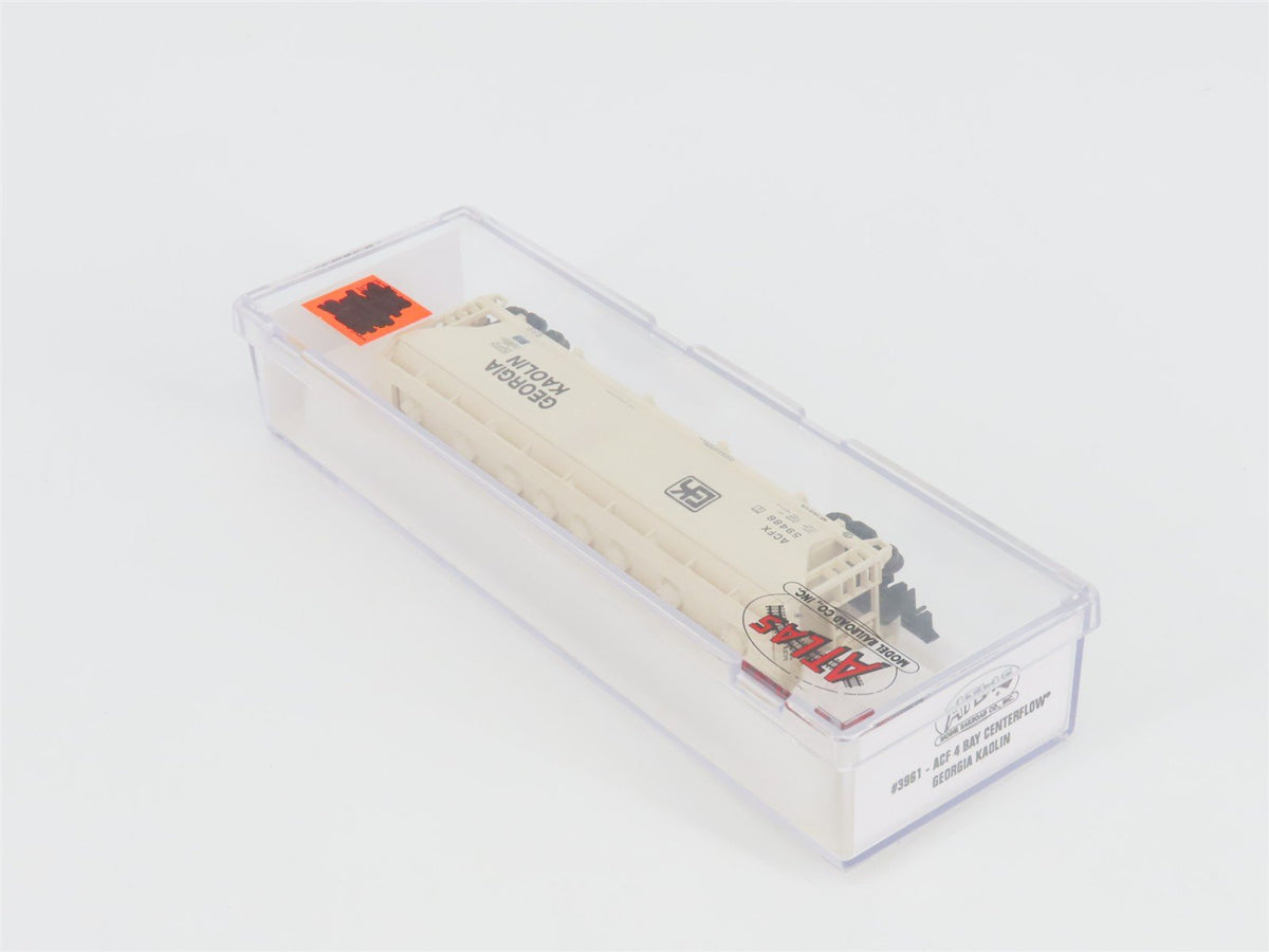 N Scale Atlas 3961 ACFX Georgia Kaolin 4-Bay Covered Centerflow Hopper #59486