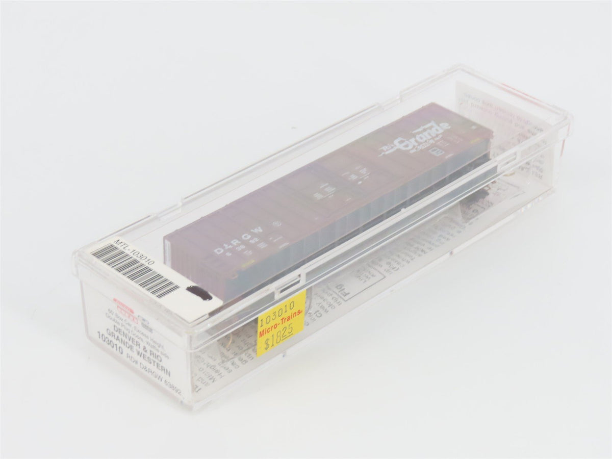 N Scale Micro-Trains MTL 103010 D&amp;RGW Rio Grande 60&#39; Double Door Box Car #63892