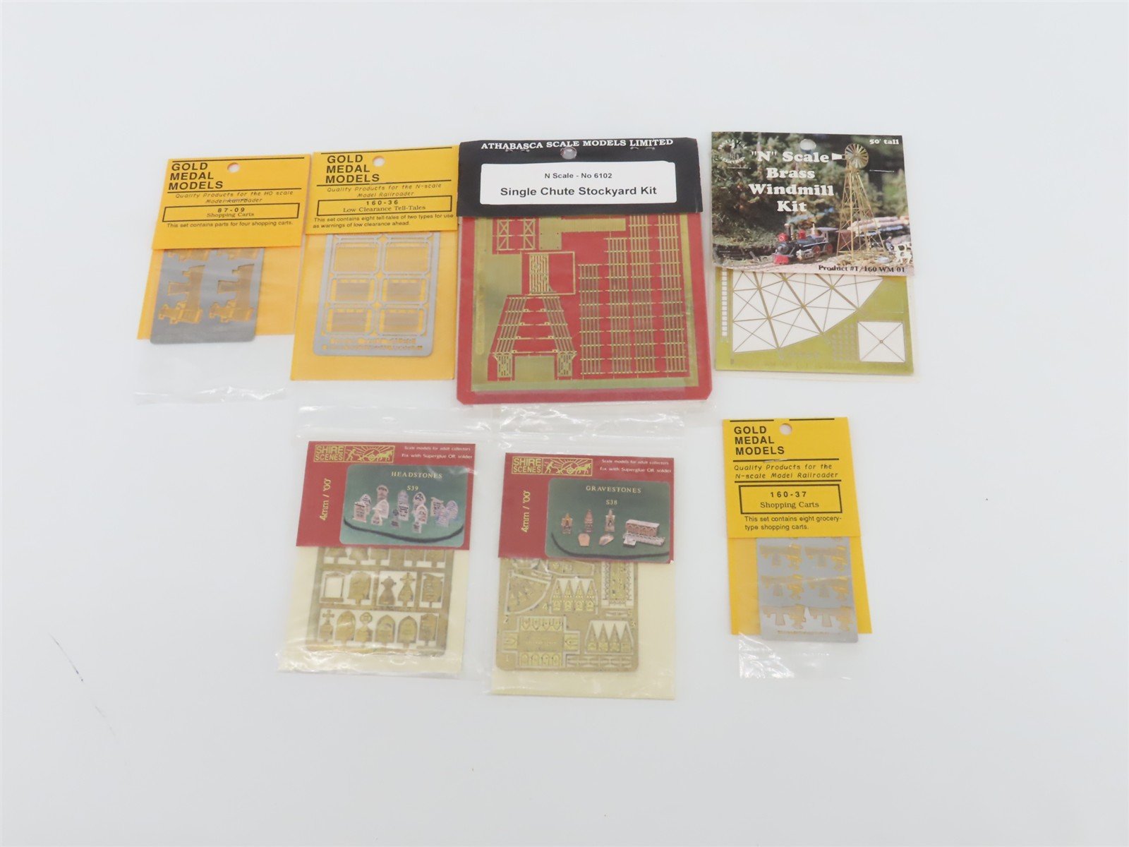 LOT- 7 N Gold Medal Models/Yesteryear/Shire Scenes/Athabasca Brass & Metal Kits